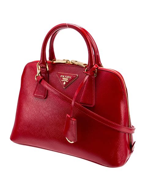 Prada Mini Saffiano Vernice Promenade Tote 